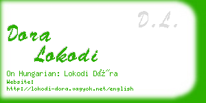 dora lokodi business card
